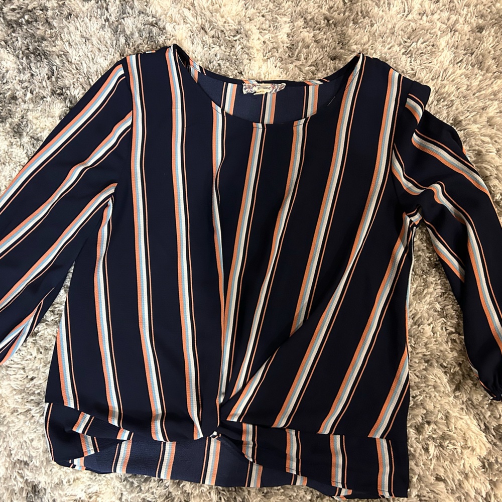 Pink Republic Medium Women’s Striped Long Sleeve Blouse